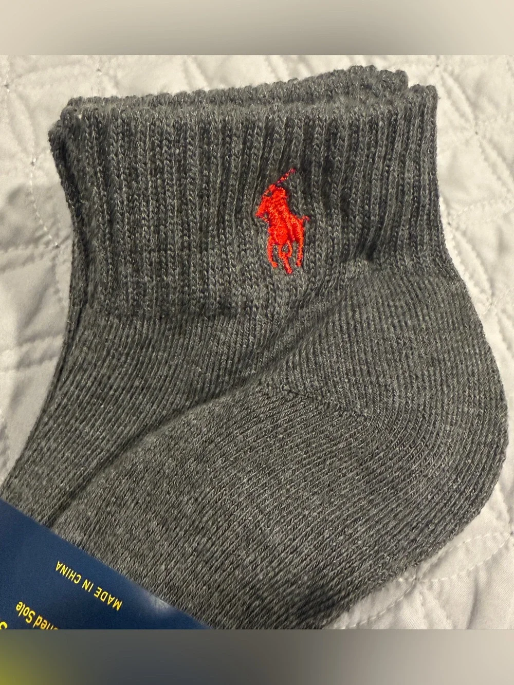 Polo Ralph Lauren Classic Sport Mens Anklets Socks Dark Grey 6 Pairs Size 10-13